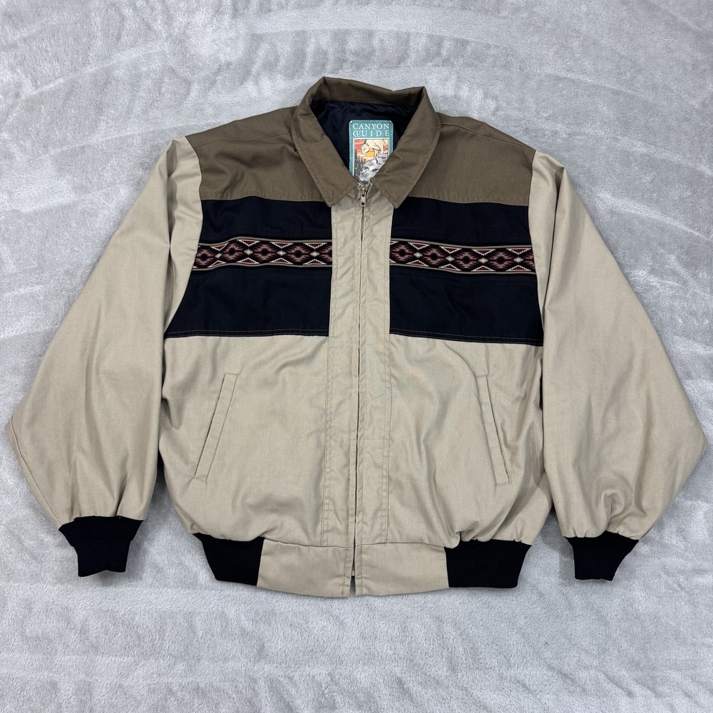 Vintage Canyon Guide Outfitters Jacket‎ Mens 2XL Aztec Western Southwestern USA